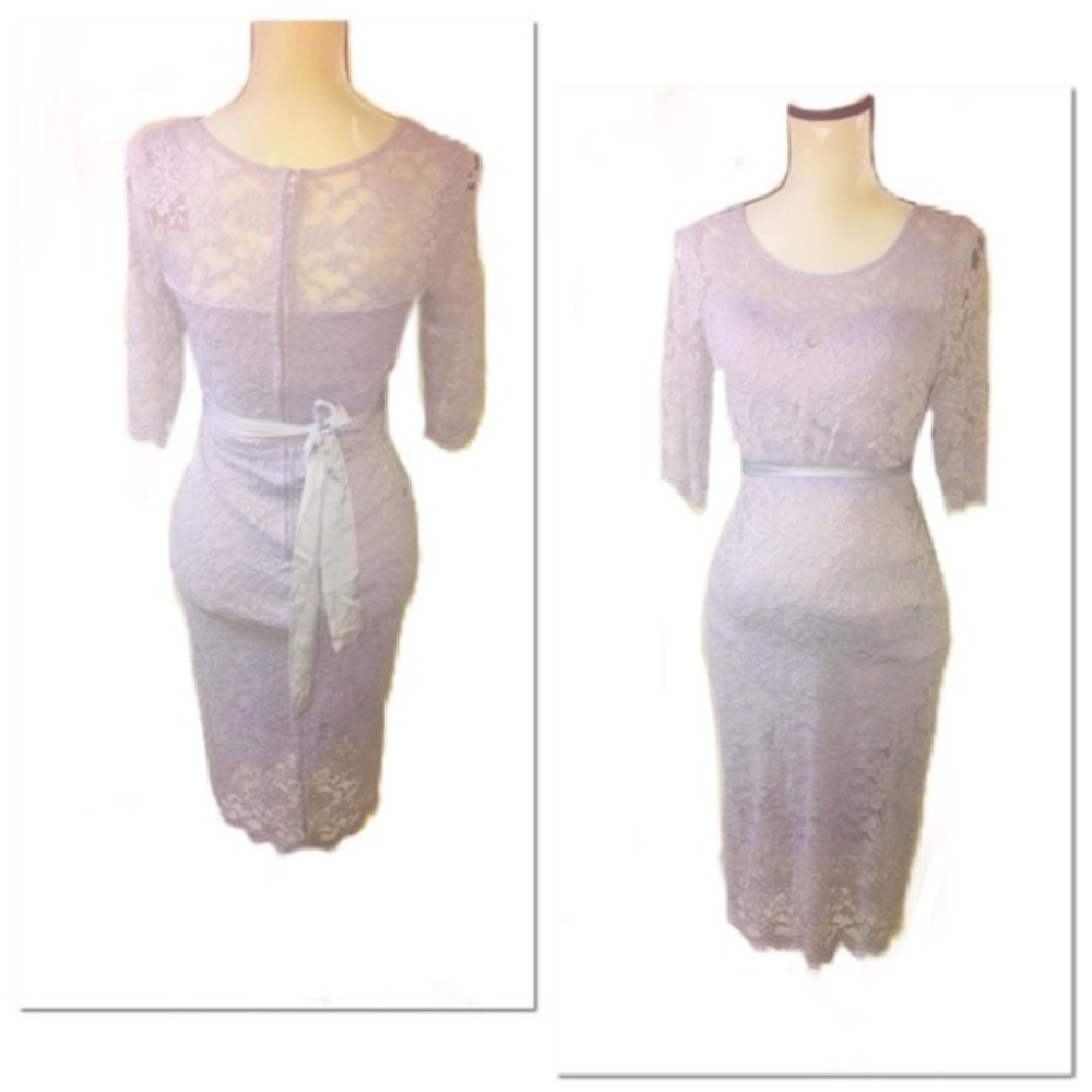 HP! BOUTIQUE | NWT | Maternity Lilac Lace Dress